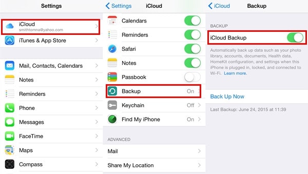 backup iPhone to iCloud before iOS 13 update