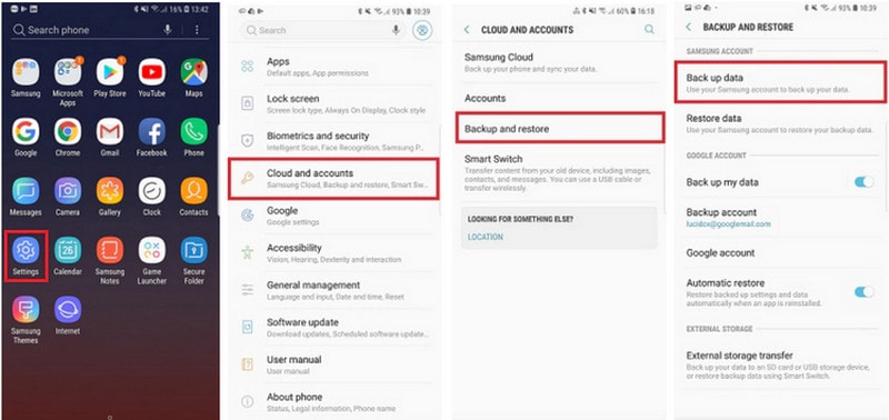 Backup Samsung Data via Samsung Account