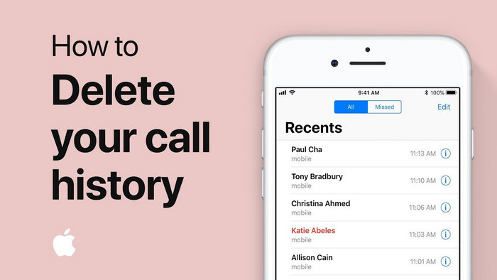 delete call history on iphone