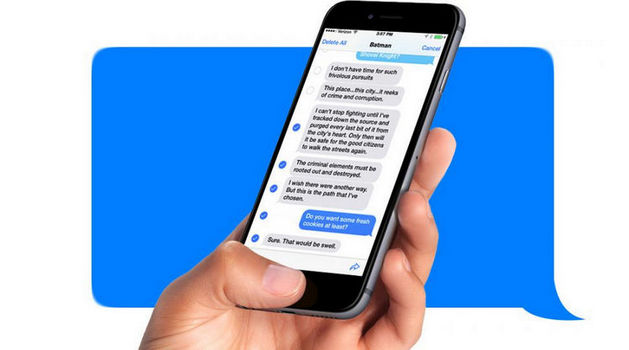 why can't i erase a text message on my iphone