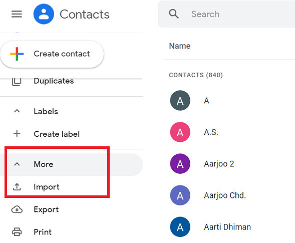 import whatsapp contacts to gmail