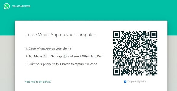 login whatsapp