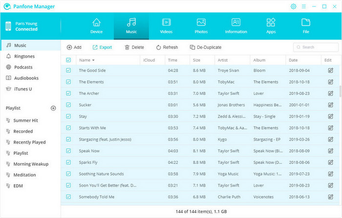 transfer music from iphone to pc