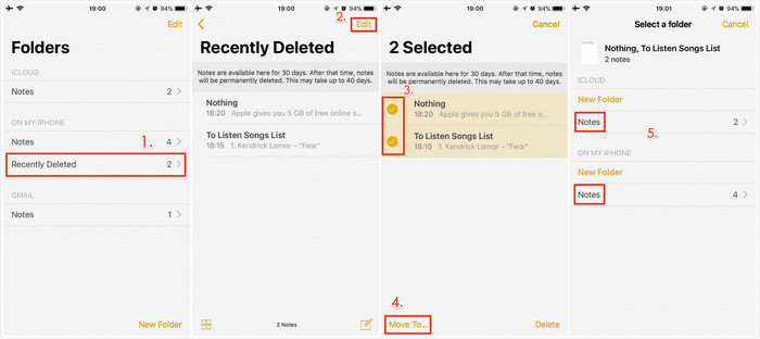 recover deleted notes on iPhone