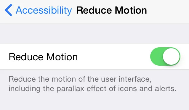 reduce motion