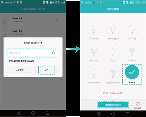 restore data to Huawei P40