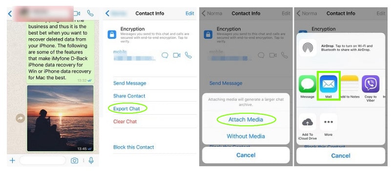 Transfer WhatsApp from iPhone to Android via Email
