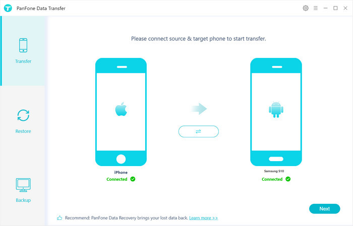 connect iPhone and Samsung note 10