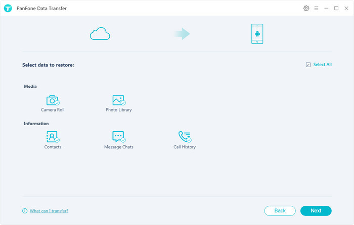 transfer iCloud backup to Samsung S20