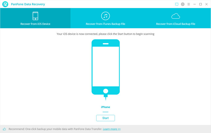 PanFone Data Recovery screenshot