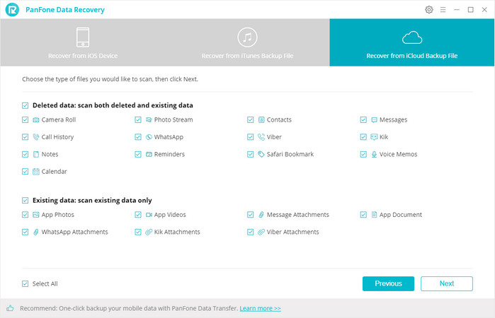 iCloud backup file