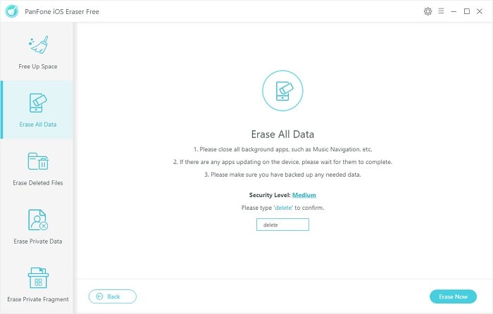 erase all data on iPhone