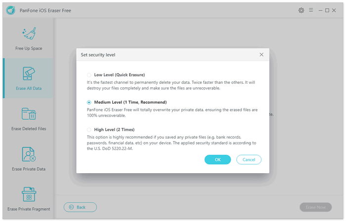 select security level