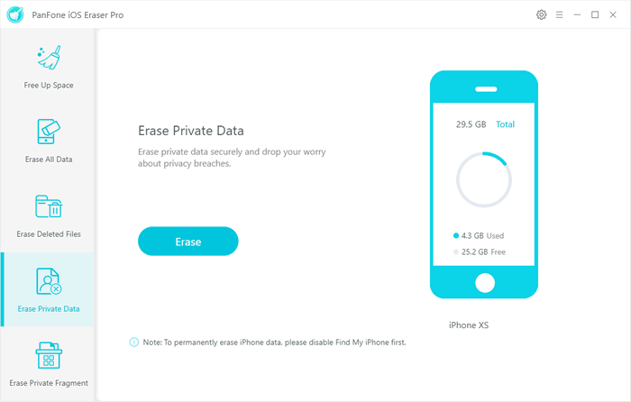 erase private data