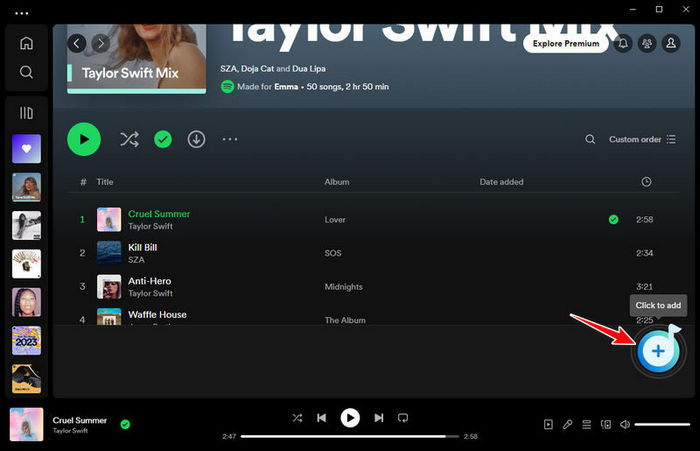 choose spotify music