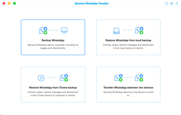 register Syncios WhatsApp Transfer