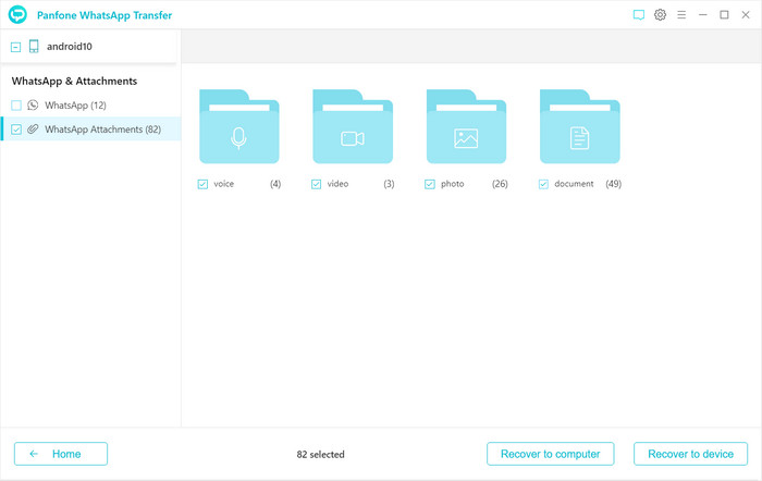 restore local backup files to device.