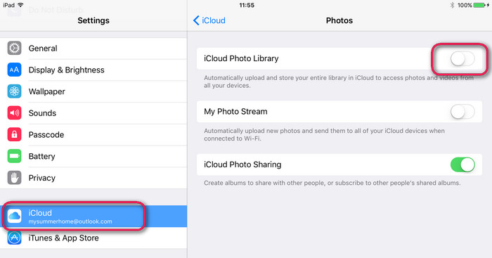  Close iCloud photo library