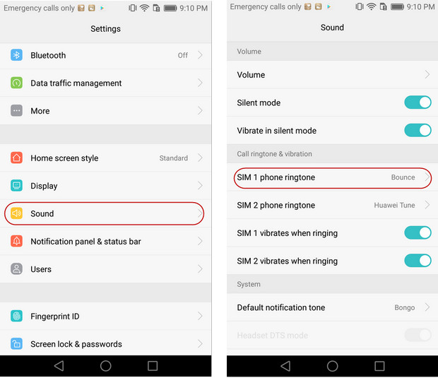 set ringtone for android