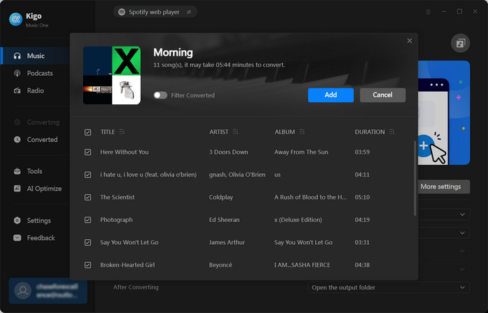 add music