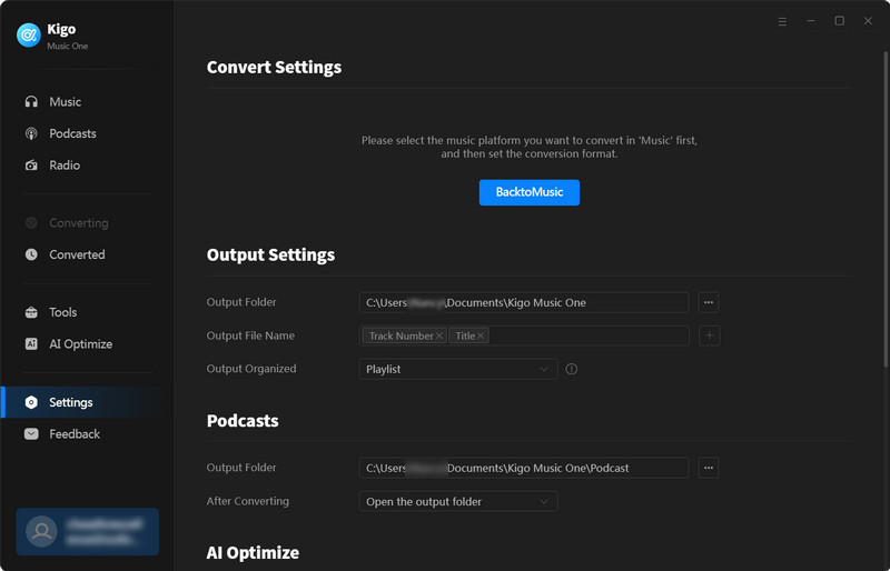 Customize Settings